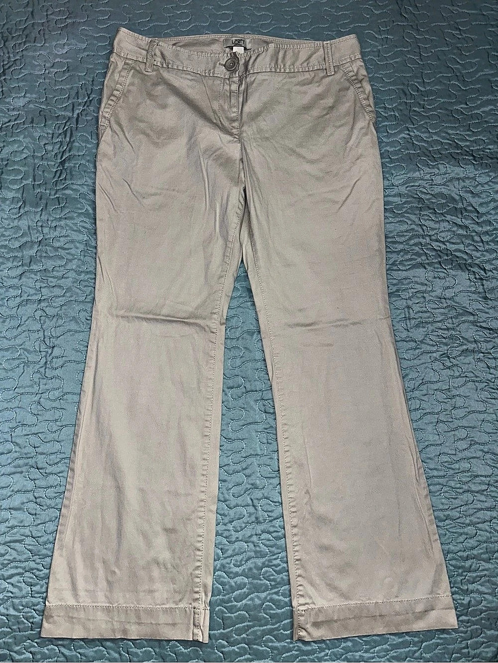 Ann Taylor LOFT Women's Gray Flare Pants Size 10P